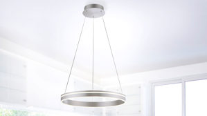 Pendelleuchte Paul neuhaus aus Metall in Metallfarben Paul Neuhaus Q®-VITO - Hängelampe Edelstahl – Durchmesser ca. 59 cm