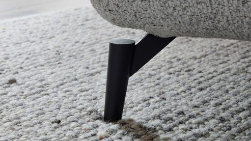 Bettgestell Interliving aus Stoff in Hellgrau Interliving Polsterbett Serie 1419 hellgrauer Stoffbezug Puente – Liegefläche ca. 180 x 200 cm