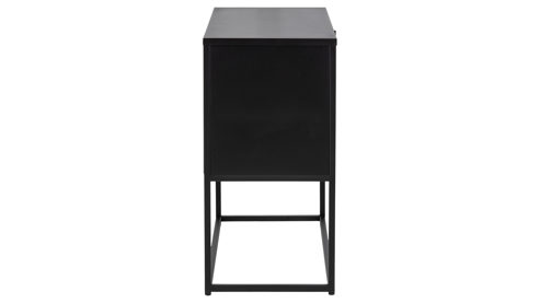 Sideboard Actona group aus Metall in Schwarz Metallmöbel Newton - Sideboard schwarzer Stahl - zwei Türen, Länge ca. 82 cm