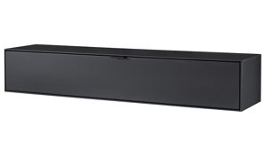 Hängeschrank Wöstmann markenmöbel aus Holz in Dunkelgrau WÖSTMANN Wohnprogramm WM 2470 - Hängeelement graphitgrauer Lack - eine Klapptür, Breite ca. 92 cm