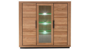 Highboard Mca direkt aus Holz in Holzfarben Wohnprogramm Greno - Highboard Wildeiche - drei Türen, Höhe ca. 142 cm