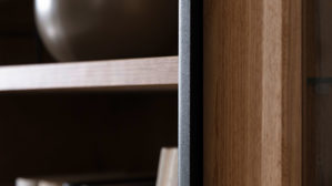 Highboard Mca direkt aus Holz in Holzfarben Wohnprogramm Greno - Kombi-Highboard Wildeiche - vier Fächer, eine Glastür, Höhe ca. 145 cm