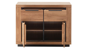 Kommode Mca direkt aus Holz in Holzfarben Wohnprogramm Greno - Kommode Wildeiche - zwei Türen, zwei Schubladen, Breite ca. 102 cm