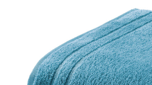 Handtuch Vossen aus Naturfaser in Blau VOSSEN® Four Seasons - Handtuch lagunenfarbene Baumwolle ca. 50 x 100 cm