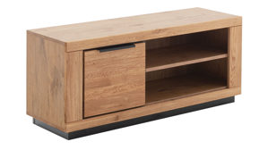 Wohnwand Mca direkt aus Holz in Holzfarben Wohnprogramm Greno - Wohnwand Wildeiche - vierteilig , Breite ca. 346 cm