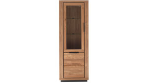 Wohnwand Mca direkt aus Holz in Holzfarben Wohnprogramm Greno - Wohnwand Wildeiche - vierteilig , Breite ca. 346 cm