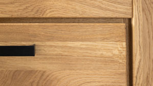 Wohnwand Mca direkt aus Holz in Holzfarben Wohnprogramm Silias - Wohnwand Wildeiche - vierteilig , Breite ca. 344 cm