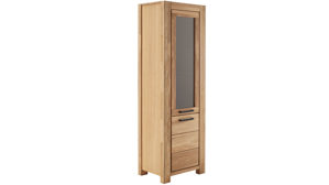Wohnwand Mca direkt aus Holz in Holzfarben Wohnprogramm Silias - Wohnwand Wildeiche - vierteilig , Breite ca. 344 cm
