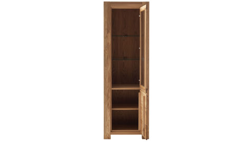 Wohnwand Mca direkt aus Holz in Holzfarben Wohnprogramm Silias - Wohnwand Wildeiche - vierteilig , Breite ca. 344 cm