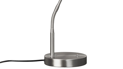 Tischleuchte Fh fischer & honsel aus Metall in Nickel FH Tischlampe Sorento nickelfarbenes Metall - Höhe ca. 48 cm