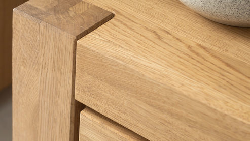 Sideboard Mca direkt aus Holz in Holzfarben Wohnprogramm Silias - Sideboard Wildeiche - drei Schubladen, drei Holztüren, Breite ca. 172 cm