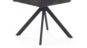 Vierfußstuhl Pro.com aus Stoff in Anthrazit Madison - Drehstuhl anthrazitfarbener Webstoff & Schwarz - ca. 51 x 91 cm