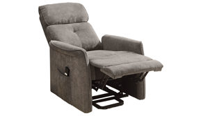 Relaxsessel Pro.com aus Stoff in Dunkelgrau Denver - Relaxsessel mit Aufstehhilfe dunkelgrauer Webstoff & schwarzes Metallgestell