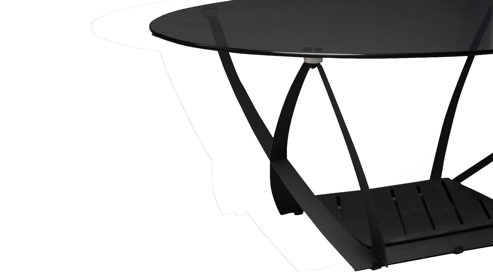 Couchtisch M2 kollektion aus Glas in Schwarz Couchtisch Mona Schwarz & Schwarz - ca. 100 x 40 cm