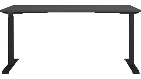 Schreibtisch Germania i.i. aus Holz in Dunkelgrau Schreibtisch Jet Graphit & Schwarz - höhenverstellbar, Breite ca. 158 cm