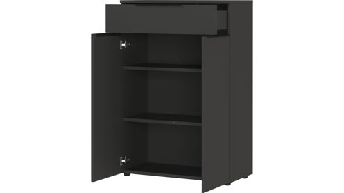 Aktenschrank Germania i.i. aus Holz in Dunkelgrau Büroprogramm Mailand - Aktenschrank Graphit - ca. 81 x 120 cm