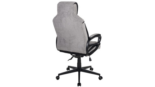 Bürostuhl Duo collection aus Stoff in Grau Chefsessel Sandro grauer Bezug & schwarzes Drehkreuz