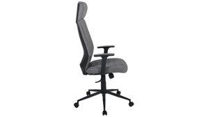 Bürostuhl Duo collection aus Stoff in Dunkelgrau Chefsessel Wanja dunkelgrauer Bezug & schwarzes Drehkreuz