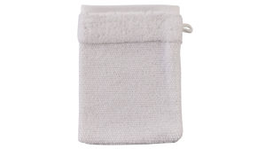 Waschhandschuh Interliving aus Naturfaser in Weiß Interliving Handtuch Serie 9108 - Waschhandschuh weiße Baumwolle  - ca. 16 x 20 cm