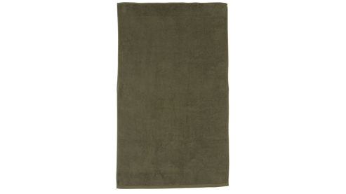 Duschhandtuch Interliving aus Naturfaser in Dunkelgrün Interliving Handtuch Serie 9108 - Duschtuch olivgrüne Baumwolle  - ca. 100 x 150 cm