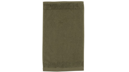 Gästehandtuch Interliving aus Naturfaser in Dunkelgrün Interliving Handtuch Serie 9108 - Gästehandtuch olivfarbene Baumwolle  - ca. 30 x 50 cm