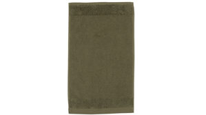 Gästehandtuch Interliving aus Naturfaser in Dunkelgrün Interliving Handtuch Serie 9108 - Gästehandtuch olivfarbene Baumwolle  - ca. 30 x 50 cm