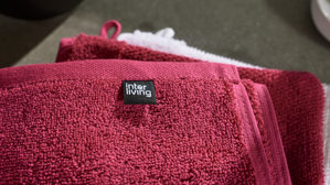 Handtuch Interliving aus Naturfaser in Pink Interliving Handtuch Serie 9108 - Handtuch pinkfarbene Baumwolle  - ca. 60 x 110 cm