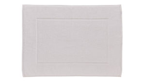 Badematte / Badeteppich Interliving aus Naturfaser in Weiß Interliving Handtuch Serie 9108 - Badvorleger weiße Baumwolle  - ca. 60 x 80 cm