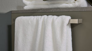 Handtuch Interliving aus Naturfaser in Weiß Interliving Handtuch Serie 9108 - Handtuch weiße Baumwolle  - ca. 60 x 110 cm