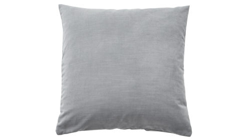 Kissenbezug /-hülle Interliving aus Stoff in Hellgrau Interliving Kissenhülle Serie 9120 silberfarbener Samt - ca. 45 x 45 cm