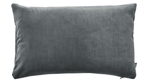 Kissenbezug /-hülle Interliving aus Stoff in Hellgrau Interliving Kissenhülle Serie 9120 silberfarbener Samt - ca. 40 x 60 cm