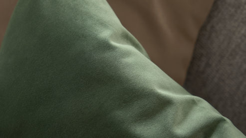 Kissenbezug /-hülle Interliving aus Stoff in Grün Interliving Kissenhülle Serie 9120 olivfarbener Samt - ca. 40 x 60 cm