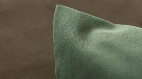 Kissenbezug /-hülle Interliving aus Stoff in Grün Interliving Kissenhülle Serie 9120 olivfarbener Samt - ca. 40 x 60 cm