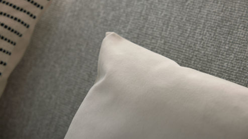 Kissenbezug /-hülle Interliving aus Stoff in Weiß Interliving Kissenhülle Serie 9120 naturfarbener Samt - ca. 40 x 60 cm
