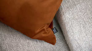 Kissenbezug /-hülle Interliving aus Stoff in Orange Interliving Kissenhülle Serie 9120 rostfarbener Samt - ca. 40 x 60 cm