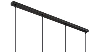 Pendelleuchte Globo lighting aus Glas in Schwarz GLOBO Hängeleuchte Gorley rauchfarbenes Glas & Metall – Länge ca. 110 cm