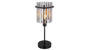 Tischleuchte Globo lighting aus Glas in Schwarz GLOBO Tischleuchte Gorley rauchfarbenes Glas & Metall – Höhe  ca. 38 cm