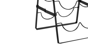 Weinregal Zeller present aus Metall in Schwarz Weinregal schwarzes Metall & Bambus