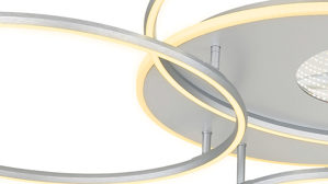 Deckenleuchte Globo lighting aus Metall in Metallfarben GLOBO LED-Deckenleuchte Invertina silberfarbenes Aluminium - Länge ca. 126 cm