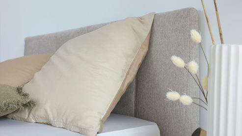 Bettwäsche-Set Interliving aus Stoff in Beige Interliving Bettwäsche Serie 9128 sandfarbener Baumwollsatin - ca. 155 x 220 cm