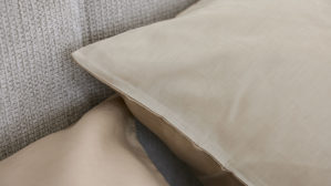 Bettwäsche-Set Interliving aus Stoff in Beige Interliving Bettwäsche Serie 9128 sandfarbener Baumwollsatin - ca. 155 x 220 cm