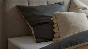 Bettwäsche-Set Interliving aus Stoff in Anthrazit Interliving Bettwäsche Serie 9128 anthrazitfarbener Baumwollsatin - ca. 155 x 220 cm