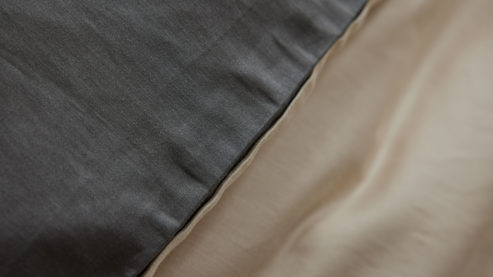 Bettwäsche-Set Interliving aus Stoff in Anthrazit Interliving Bettwäsche Serie 9128 anthrazitfarbener Baumwollsatin - ca. 155 x 220 cm