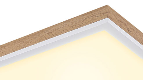 Deckenleuchte Globo lighting aus Holz in Holzfarben GLOBO Leuchten Serie Doro - Deckenleuchte mit Nachtlichtfunktion Holz & Weiß – ca. 45 x 45 cm