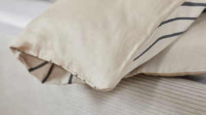 Bettwäsche-Set Interliving aus Stoff in Beige Interliving Bettwäsche Serie 9129 sandfarbener Baumwollsatin - ca. 135 x 200 cm