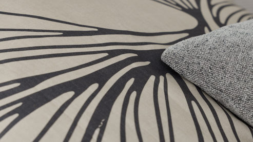 Bettwäsche-Set Interliving aus Stoff in Beige Interliving Bettwäsche Serie 9129 sandfarbener Baumwollsatin - ca. 155 x 220 cm