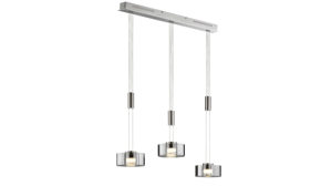 Pendelleuchte Fh fischer & honsel aus Metall in Nickel FH LED-Pendelleuchte Lavin nickelfarbenes Metall - Länge ca. 100 cm