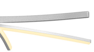 Deckenleuchte Fh fischer & honsel aus Metall in Metallfarben FH LED-Deckenleuchte Biba nickelfarbenes Metall - Länge ca. 100 cm