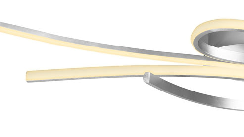 Deckenleuchte Fh fischer & honsel aus Metall in Metallfarben FH LED-Deckenleuchte Biba nickelfarbenes Metall - Länge ca. 100 cm