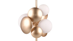 Tischleuchte Trio lighting for you aus Metall in Gold TRIO Tischleuchte Bubble Gold & Weiß – Höhe ca. 50 cm